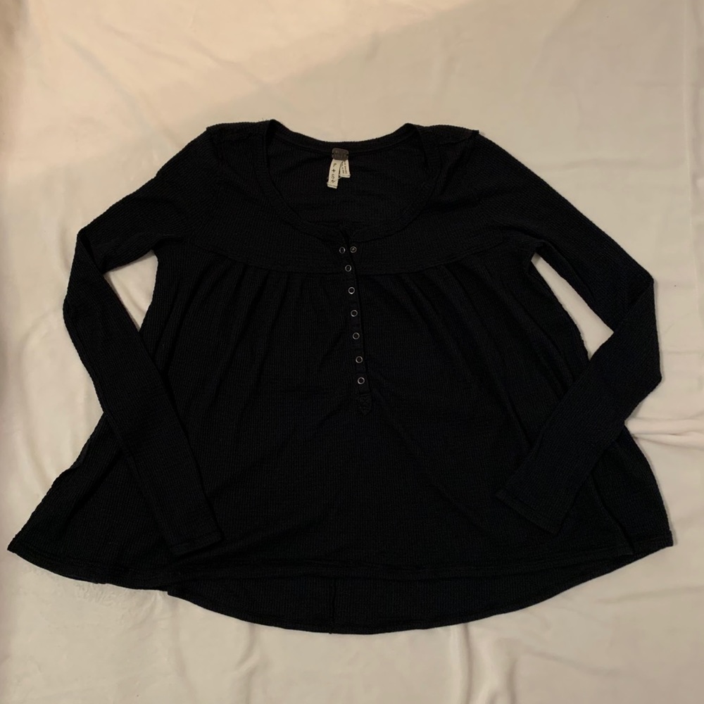 We The Free Black Long Sleeve Top